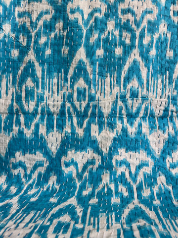 Kantha Blanket – Hand Printed Cotton Quilts from India