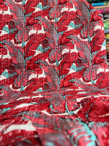 Reversible Printed Kantha Quilt – Double-Sided Design