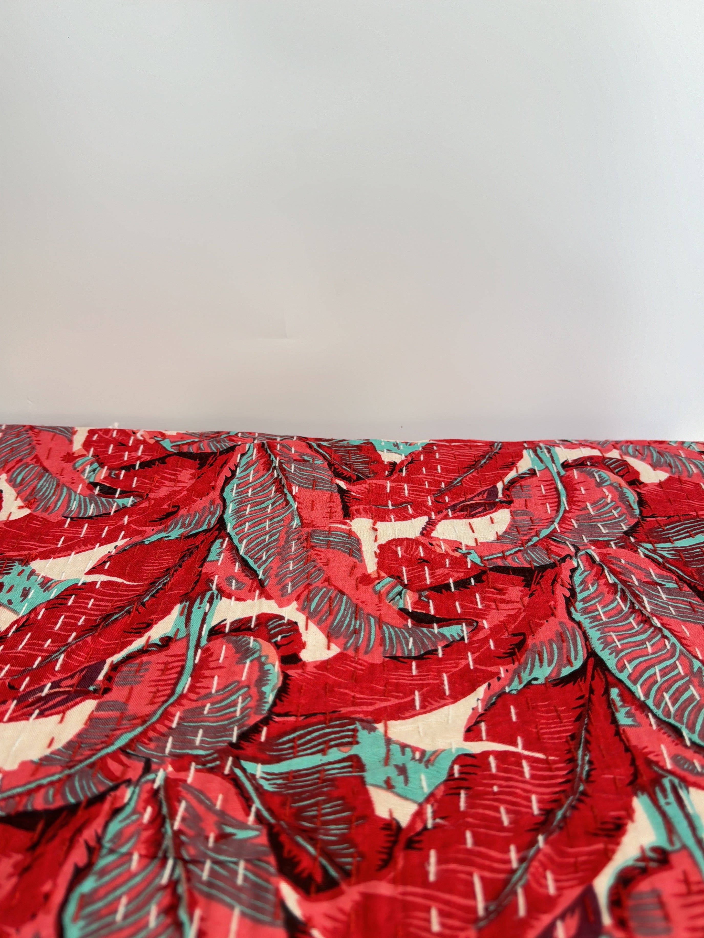 Reversible Printed Kantha Quilt – Double-Sided Design