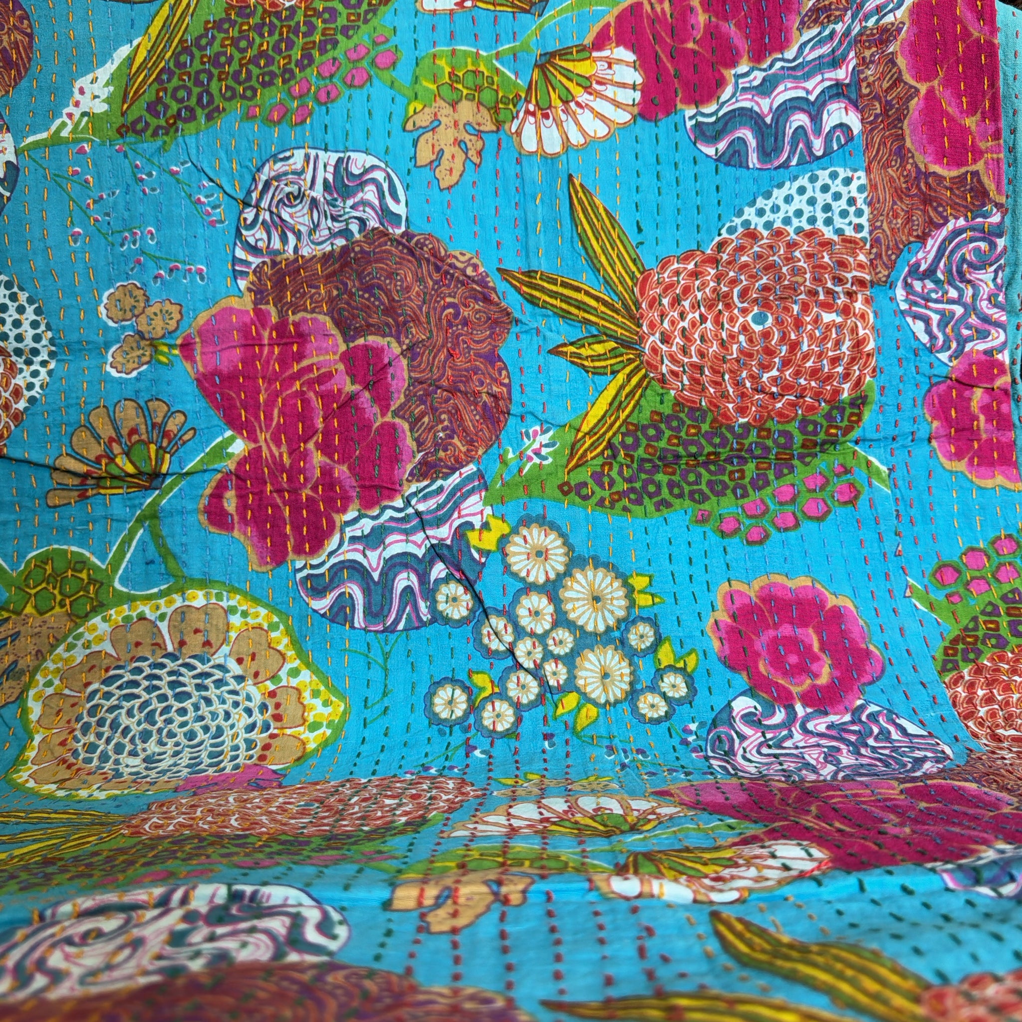 Eco-Friendly Kantha Quilt – Sustainable Cotton Print