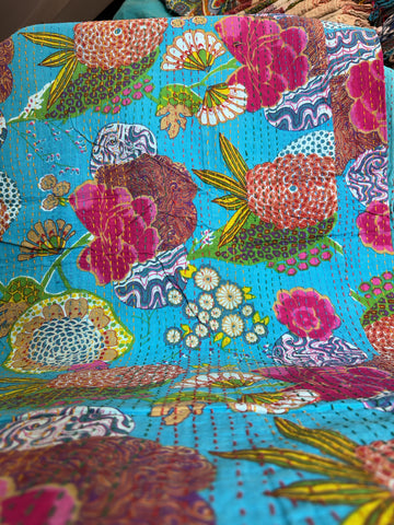 Eco-Friendly Kantha Quilt – Sustainable Cotton Print