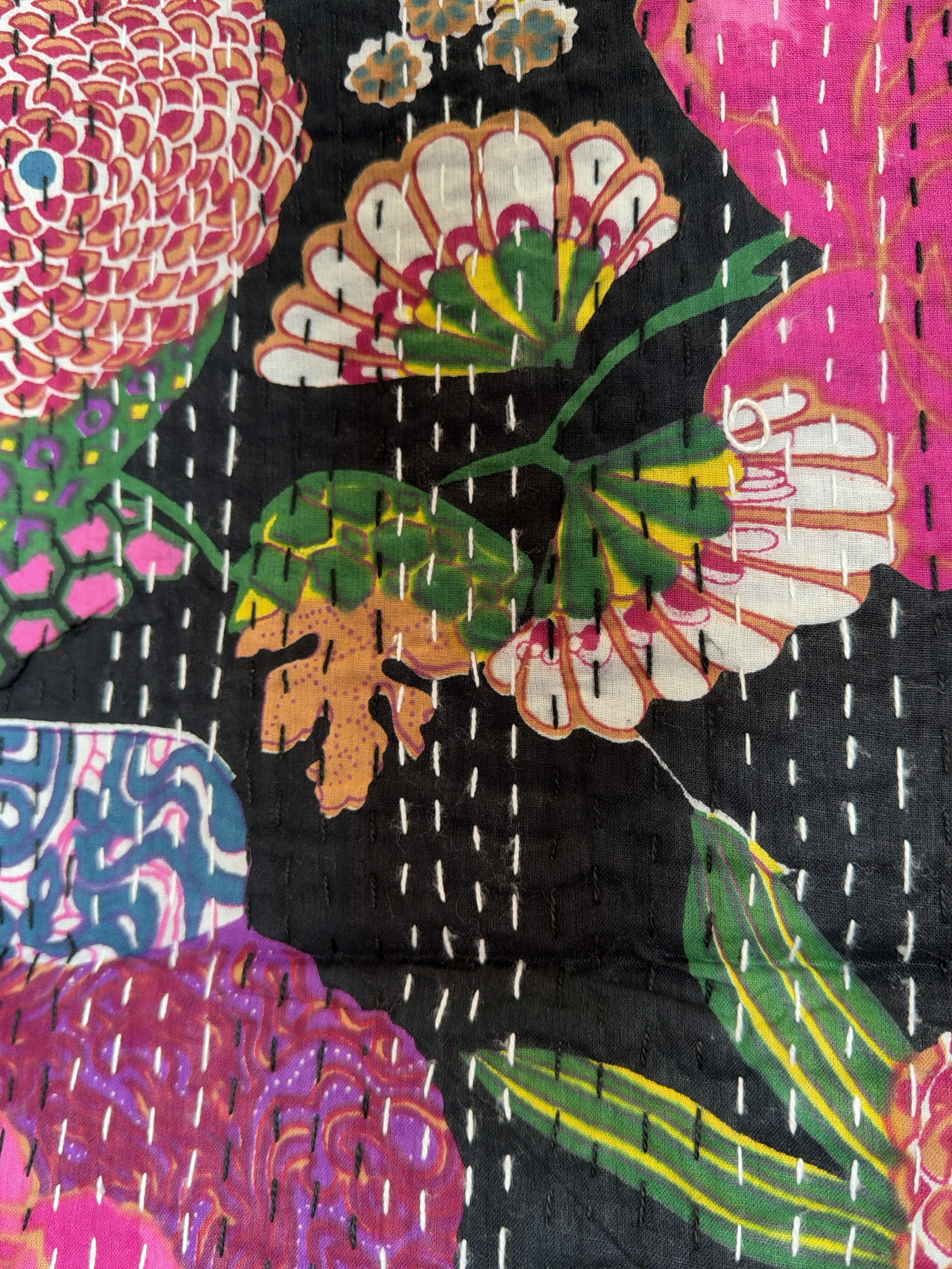 Multi-Layered Cotton Kantha Quilt – Printed Design