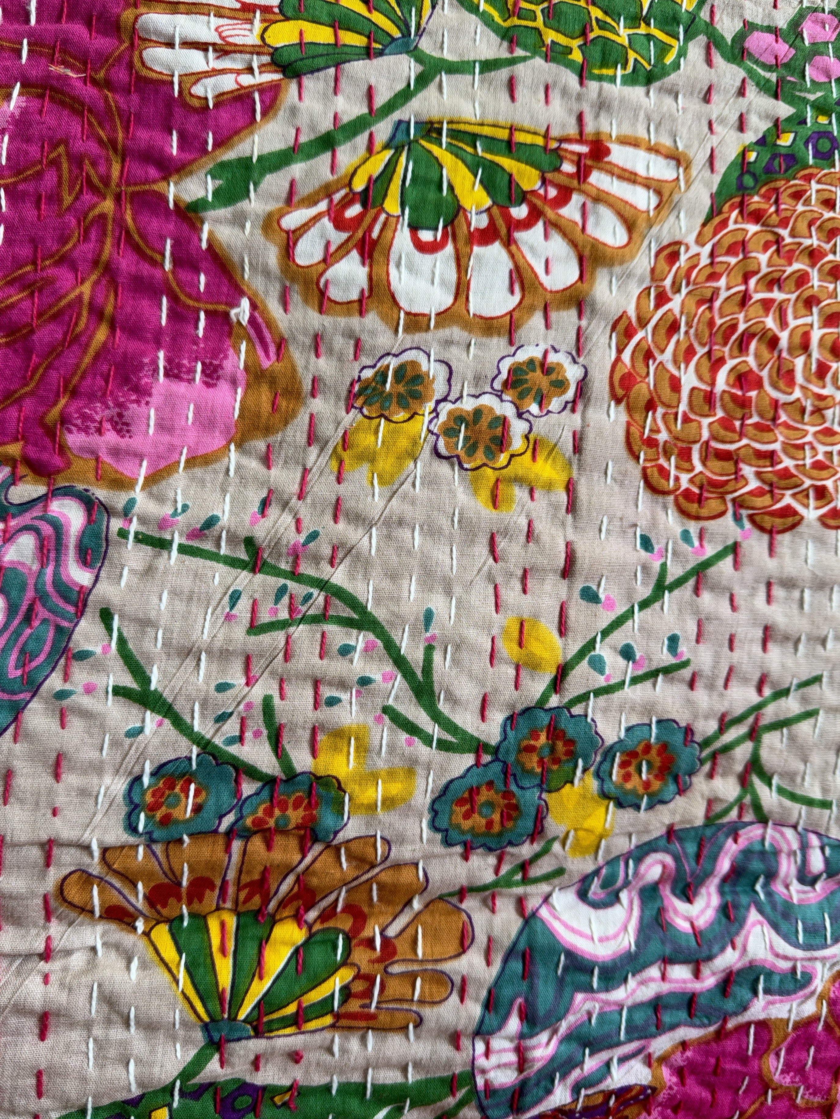 Durable Cotton Kantha Quilt – Printed for Every Season