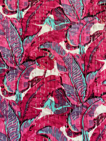 Indian Kantha Quilt – Vintage Print Cotton Blanket