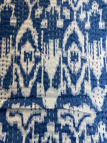 Printed Indian Quilt – Soft & Vibrant Kantha Fabric