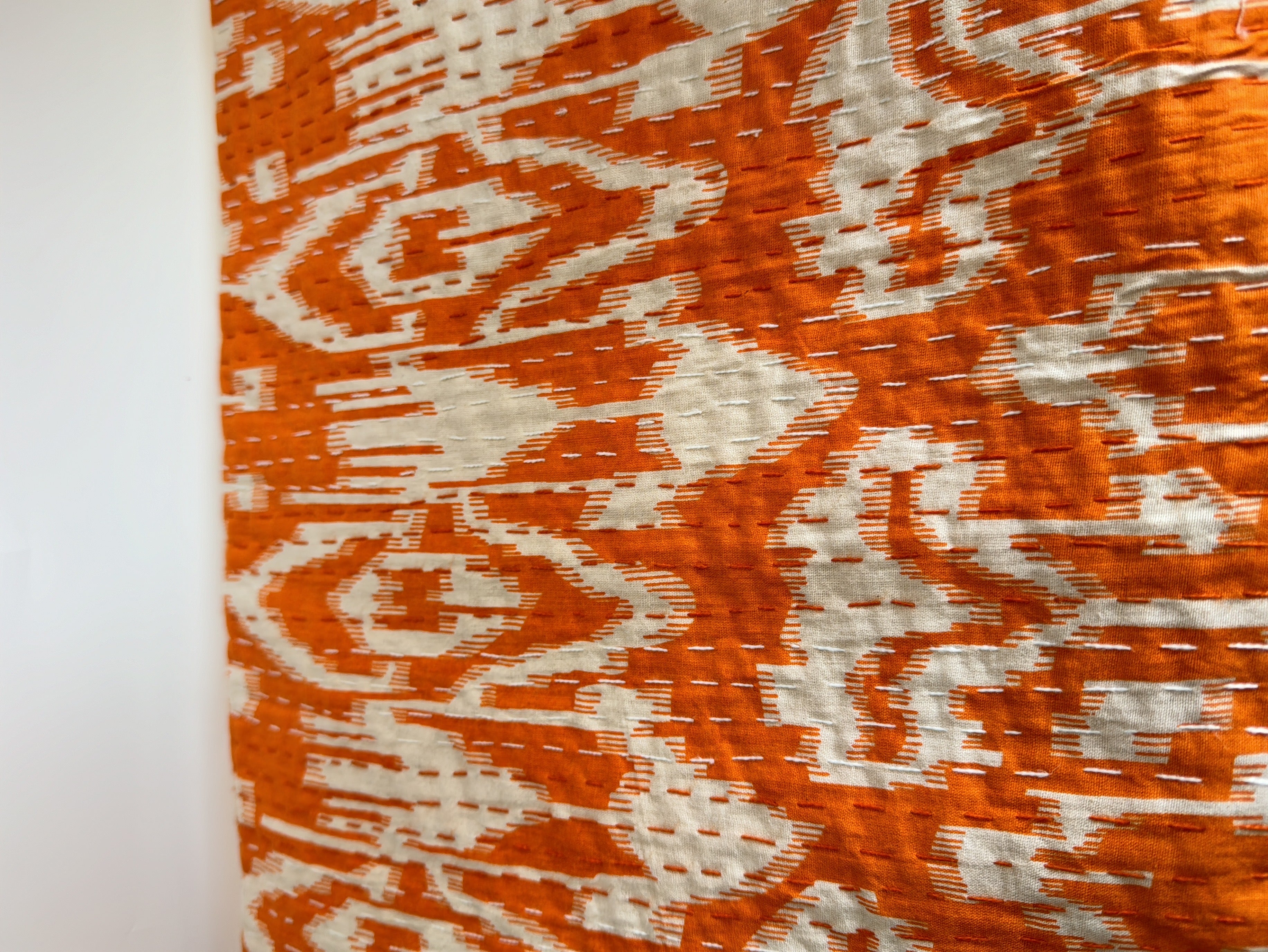 Block Print Cotton Quilt – Kantha Throw Blanket