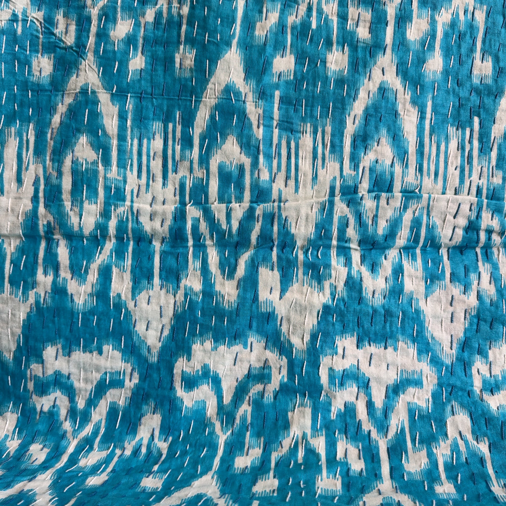 Kantha Blanket – Hand Printed Cotton Quilts from India