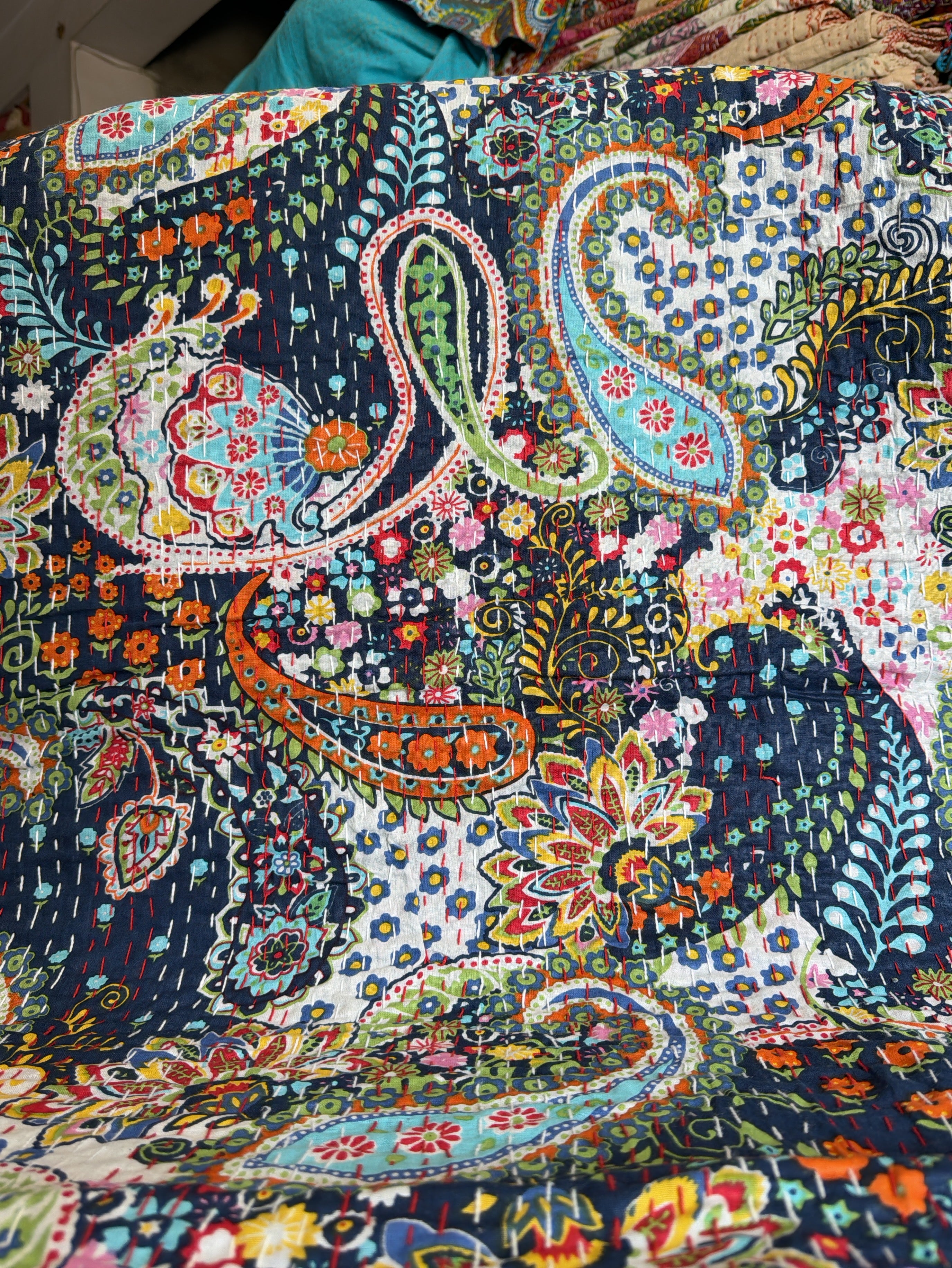 Printed Kantha Duvet Cover Alternative