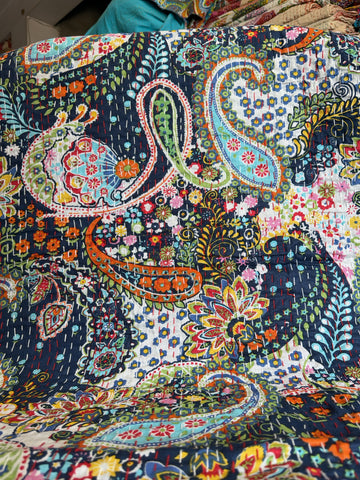 Printed Kantha Duvet Cover Alternative