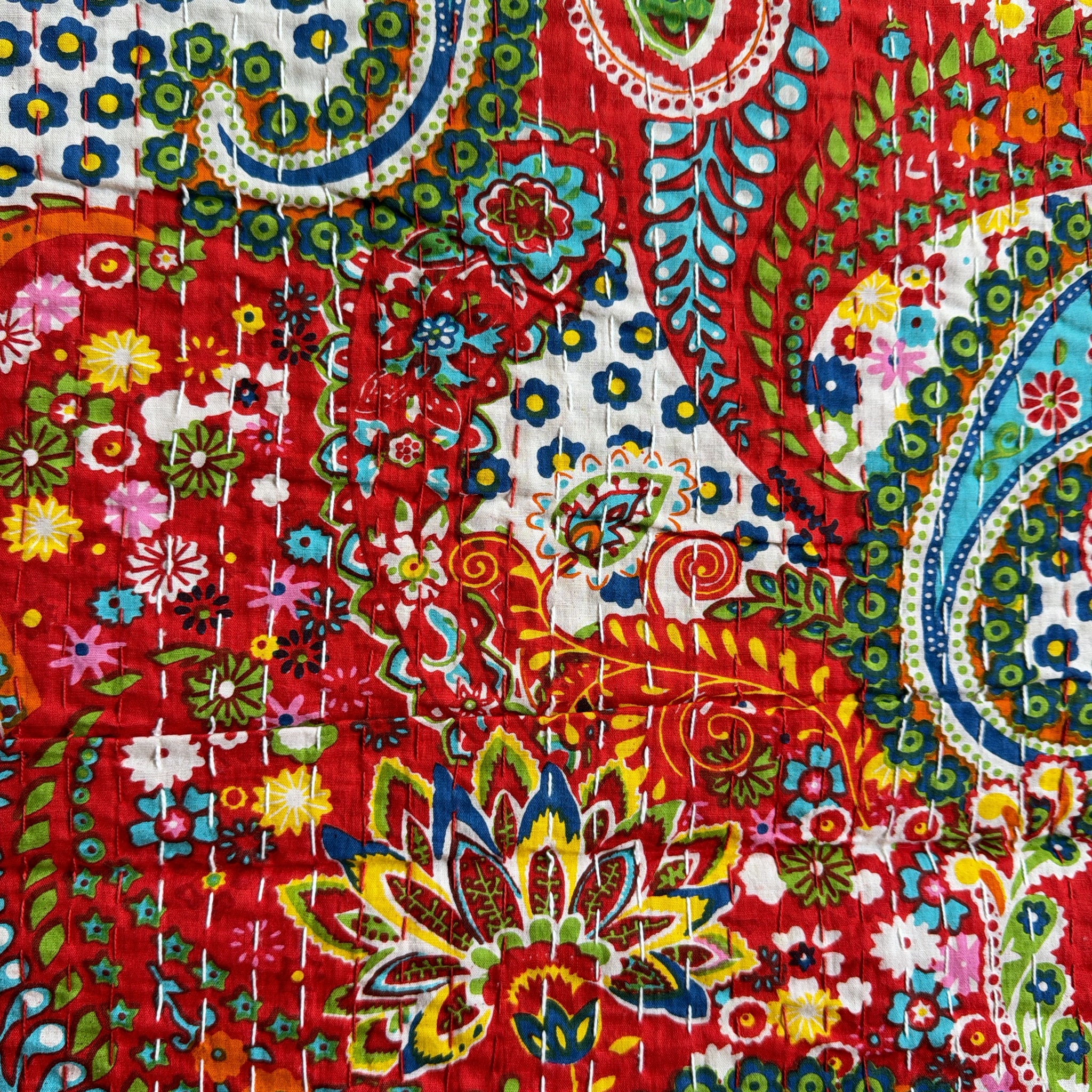 Summer Bedding – Lightweight Printed Kantha Quilt