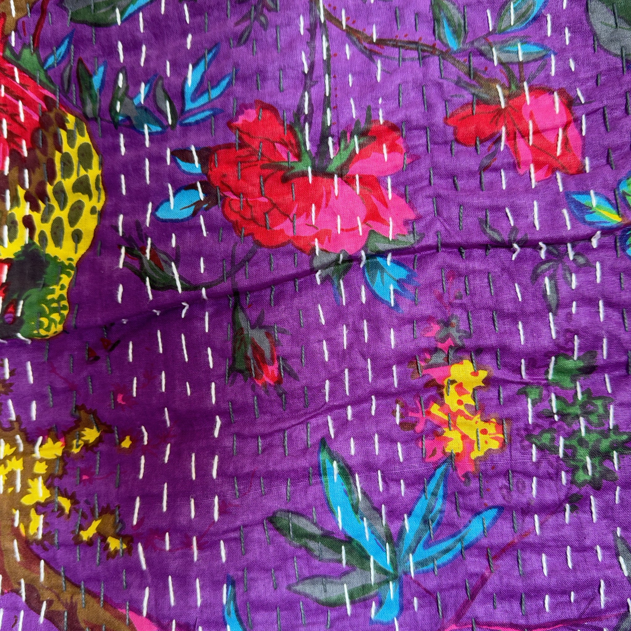 Mother's Day Gift – Printed Cotton Kantha Quilt