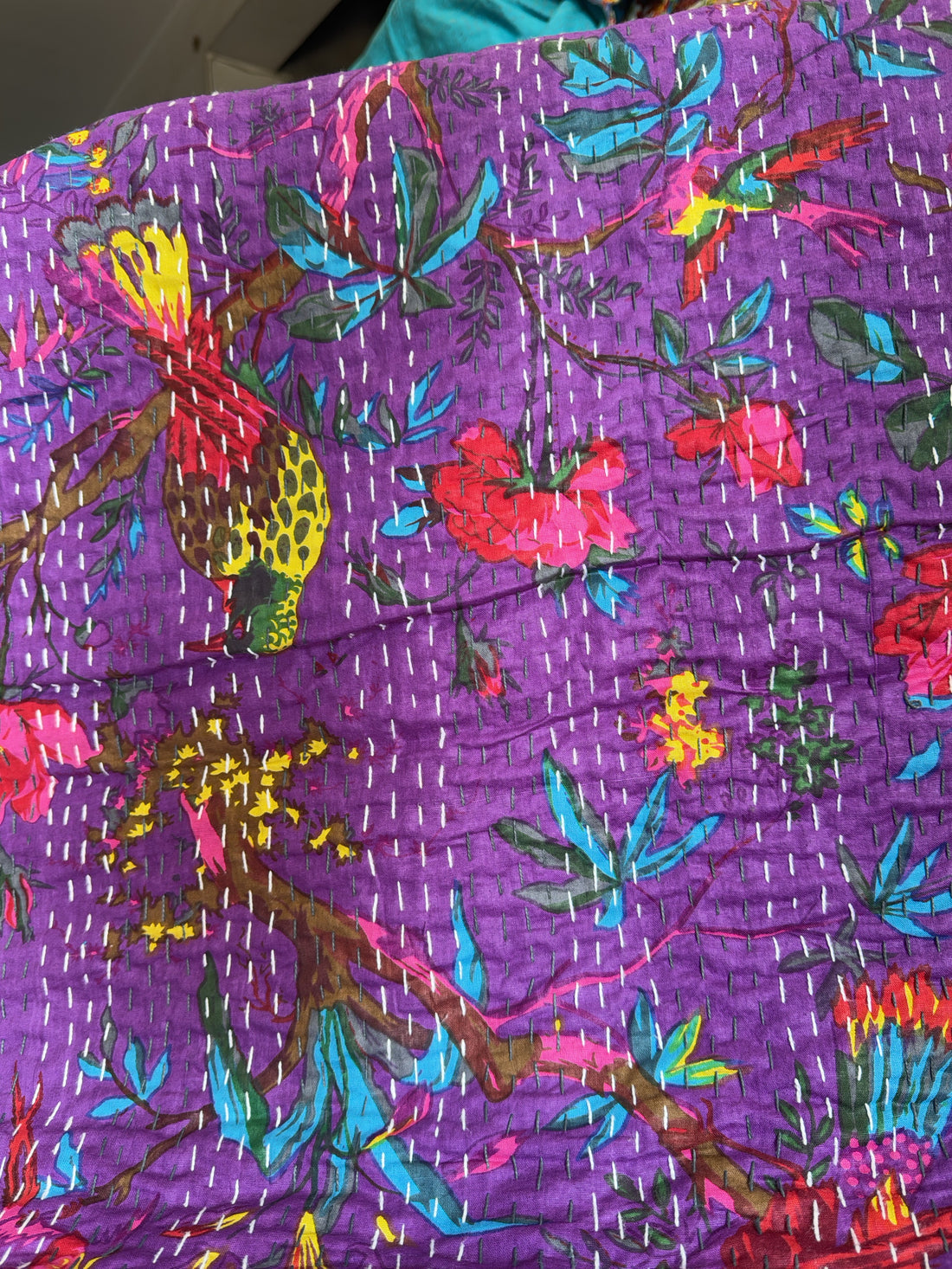 Mother's Day Gift – Printed Cotton Kantha Quilt