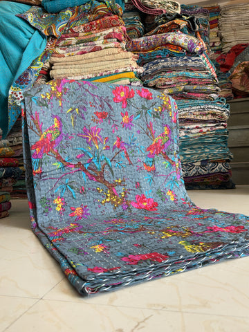 Holiday Ready – Reversible Kantha Printed Throw