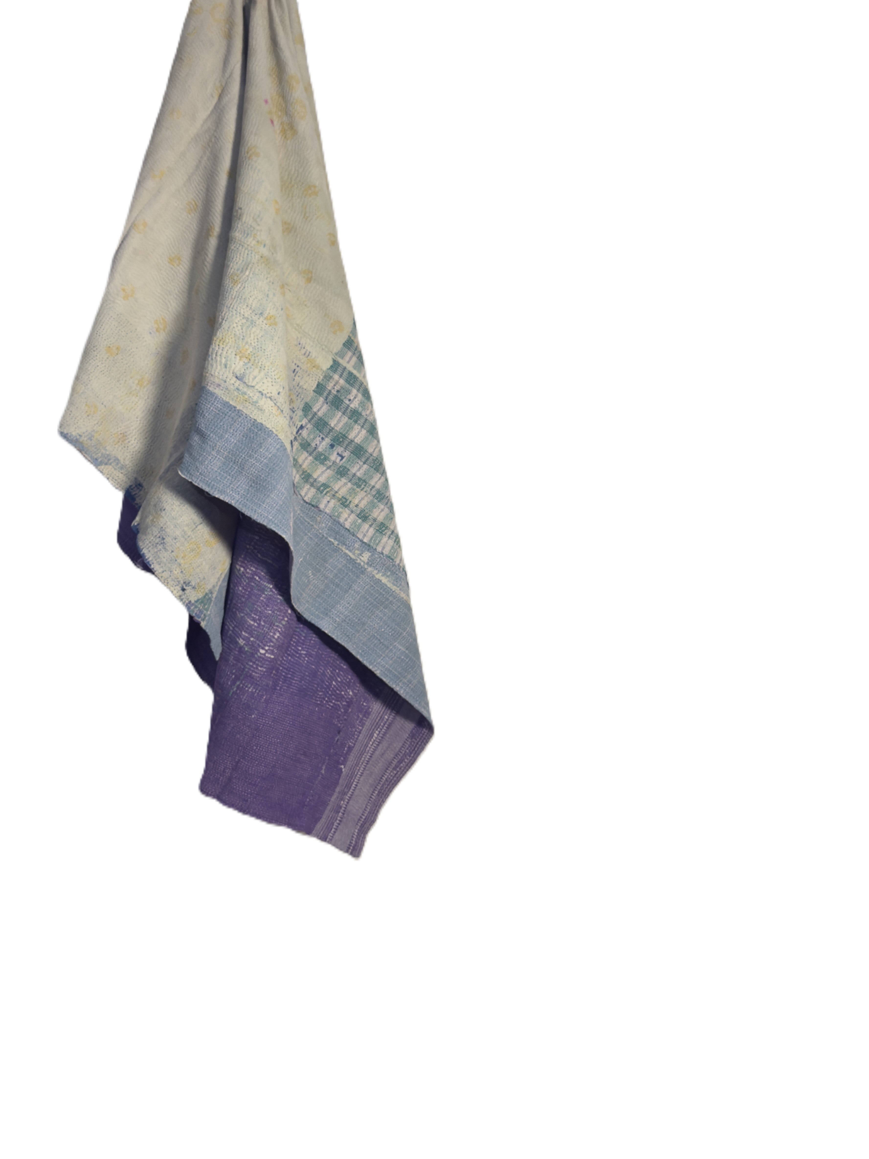 Golden Lattice  Handmade Indian Vintage Kantha