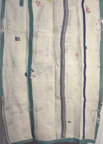 Peacock Feathers Handmade Indian Vintage Kantha