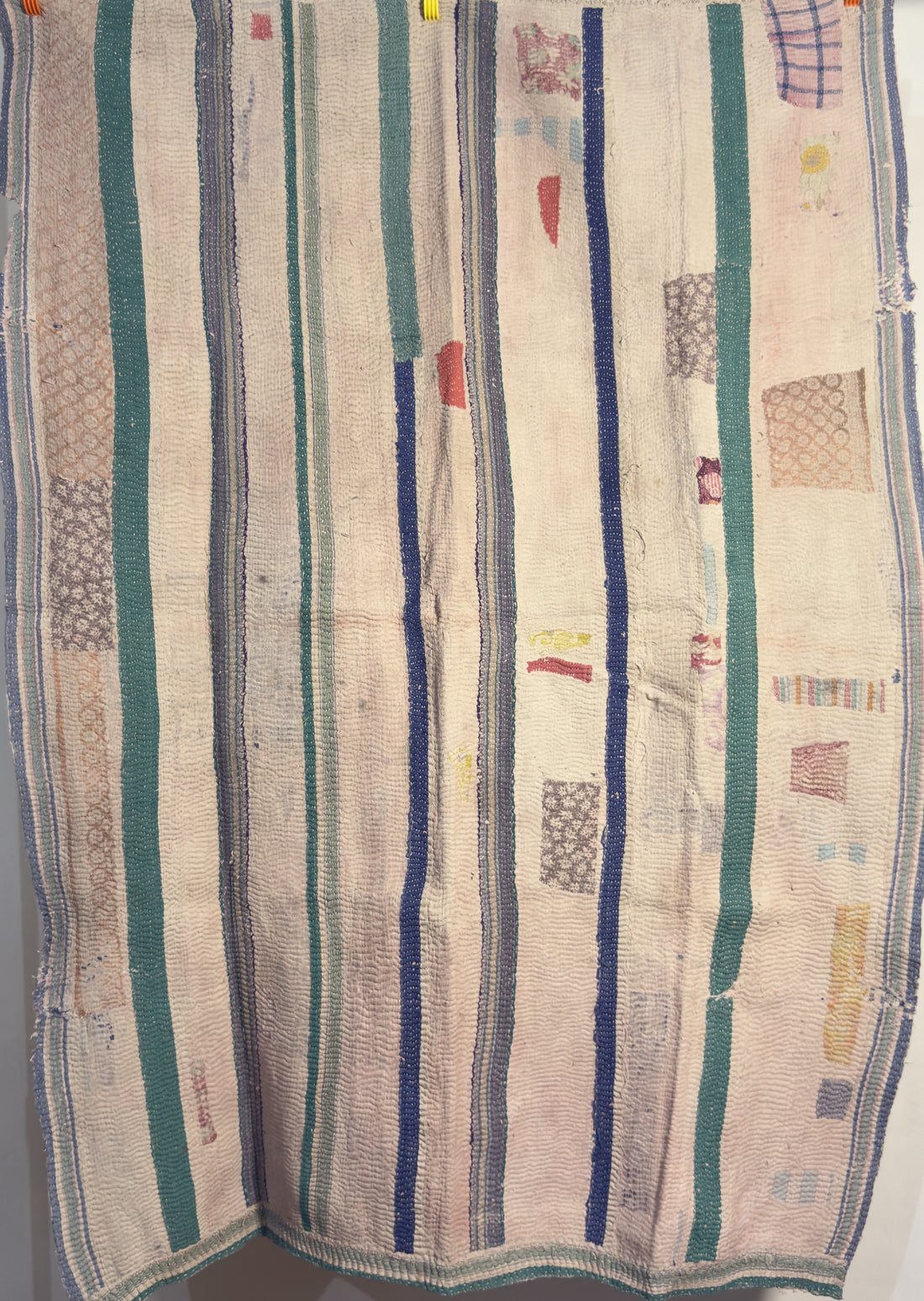 Peacock Feathers Handmade Indian Vintage Kantha