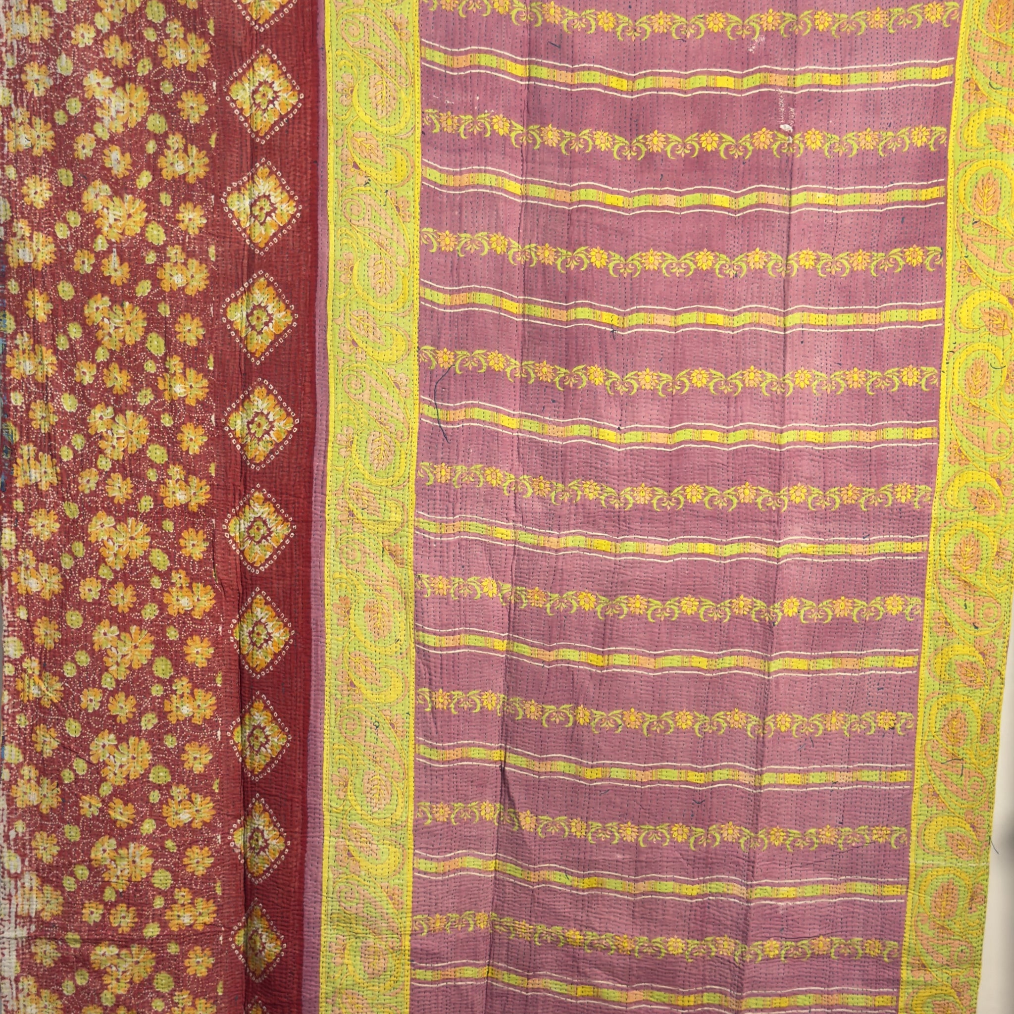 Autumn Aura Handmade Indian Vintage Kantha
